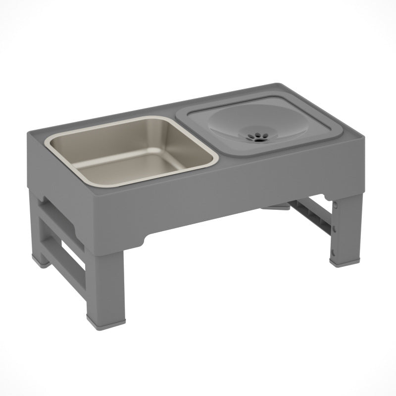 Dog Double Bowls Stainless Stand Adjustable Height Pets Feeding Dish Bowl Big Dog Elevated Food Water Feeders for Dogs Pet Products