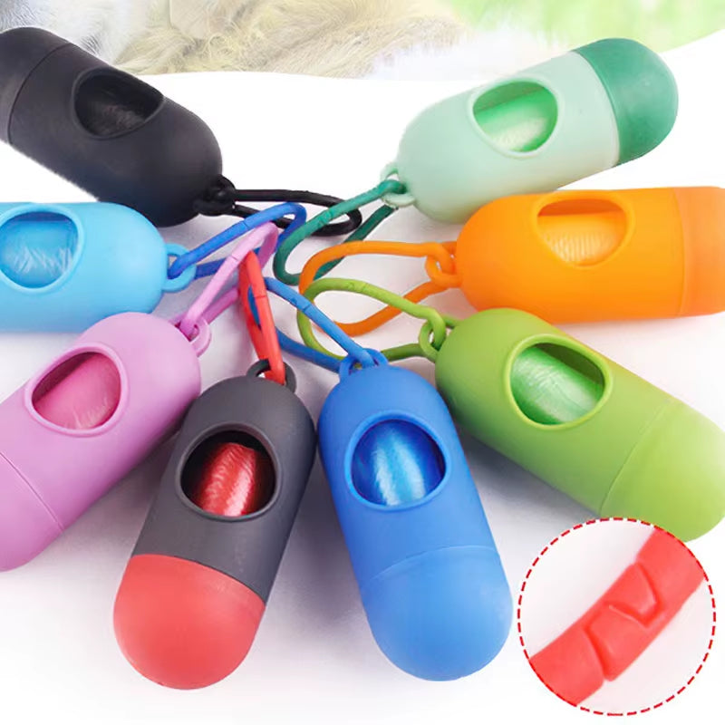 2-Pack Pet Waste Bag Dispenser for Dog Waste Management - Plastic Holder and Carrier Case for Poop Bags