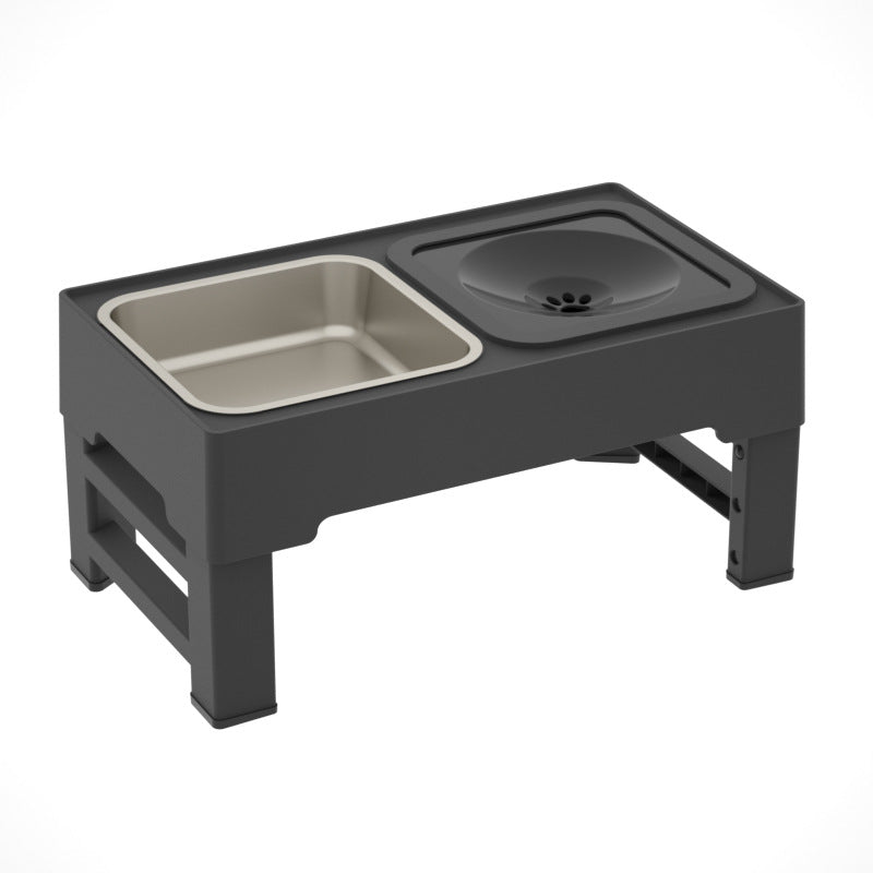 Dog Double Bowls Stainless Stand Adjustable Height Pets Feeding Dish Bowl Big Dog Elevated Food Water Feeders for Dogs Pet Products