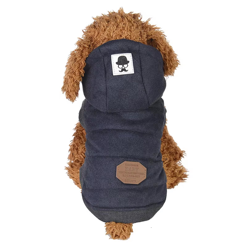 Winter Dog Clothes Thick Warm Clothes for Small Dogs Hooded Puppy Pet Dog Coat Jacket Classic Chihuahua Yorkie Clothing Outfits