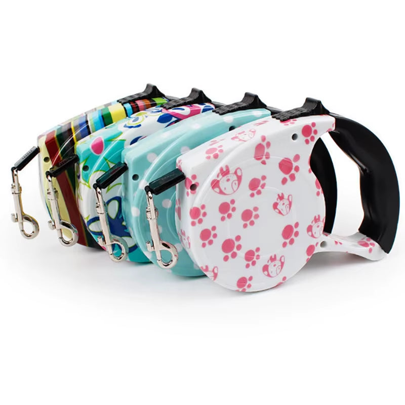 5M Colorful Retractable Dog Leash Extending Puppy Walking Leads Pet Dog Running Leashes Hands Freely Great for Walking Dog