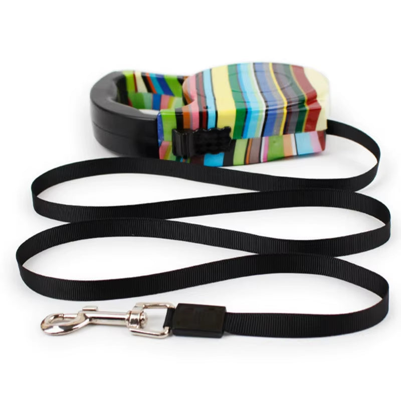 5M Colorful Retractable Dog Leash Extending Puppy Walking Leads Pet Dog Running Leashes Hands Freely Great for Walking Dog