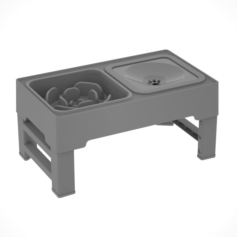 Dog Double Bowls Stainless Stand Adjustable Height Pets Feeding Dish Bowl Big Dog Elevated Food Water Feeders for Dogs Pet Products