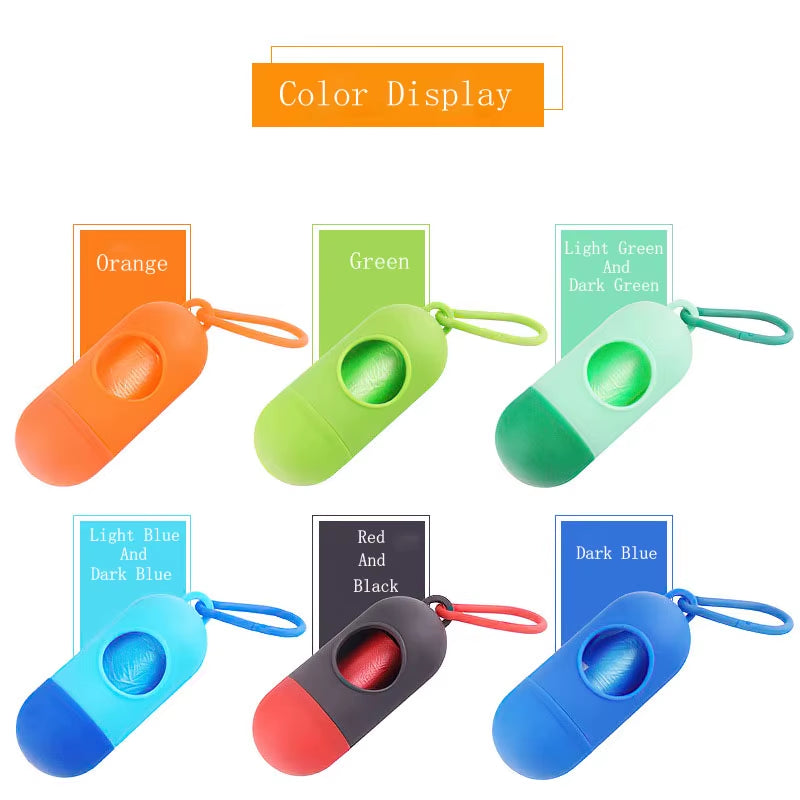 2-Pack Pet Waste Bag Dispenser for Dog Waste Management - Plastic Holder and Carrier Case for Poop Bags